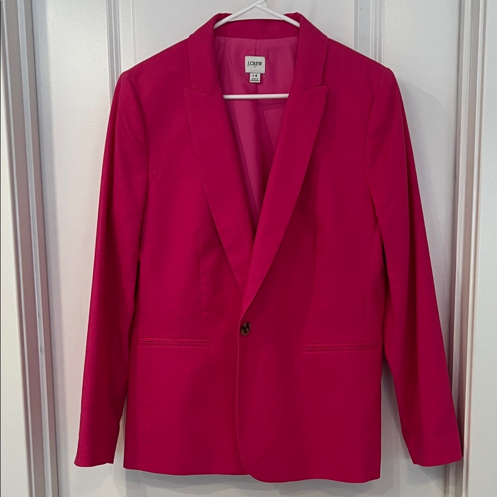 J. Crew Factory Women's Vibrant Pink Blazer